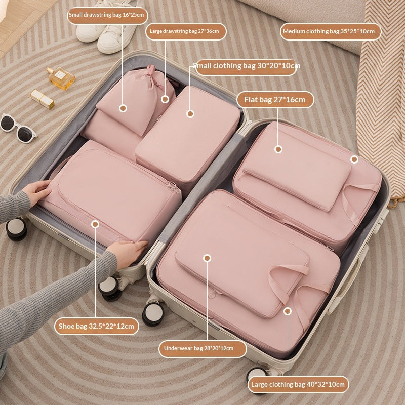 Cubes de rangement compressibles – rose 8 pièces