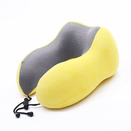 Coussin de voyage à mémoire de forme – jaune