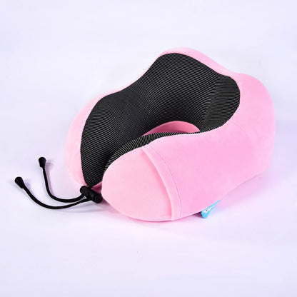 Coussin de voyage à mémoire de forme – rose clair