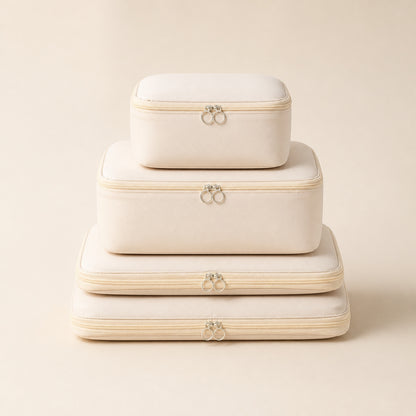 Cubes de rangement compressibles – beige