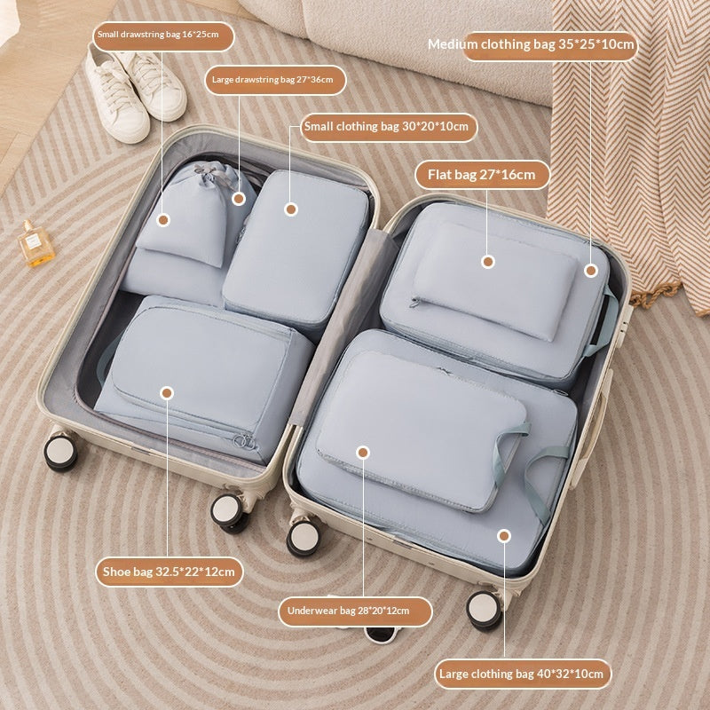 Cubes de rangement compressibles – bleu 8 pièces