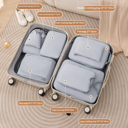 Cubes de rangement compressibles – bleu 8 pièces