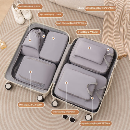 Cubes de rangement compressibles – gris 8 pièces