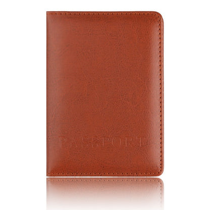 Porte-passeport en similicuir – cognac