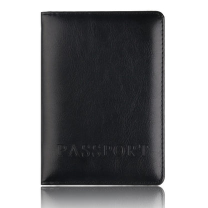 Porte-passeport en similicuir – noir