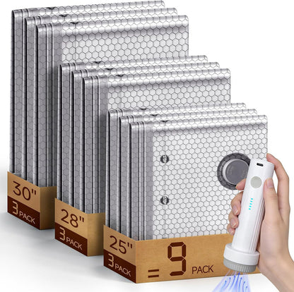 Sacs de compression sous vide avec pompe – lot de 9 sacs