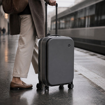 Valise cabine Saint-Honoré – sur un quai de gare